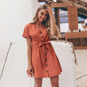 Vestidos de linho verao hot sale 2019