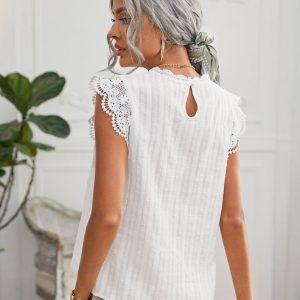 Blusa Rendinhas Manga Borboleta