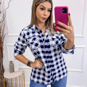 Camisa Feminina Quadriculada